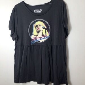 Blondie 3XL tunic Tshirt concert Graphic Black Women's Tee